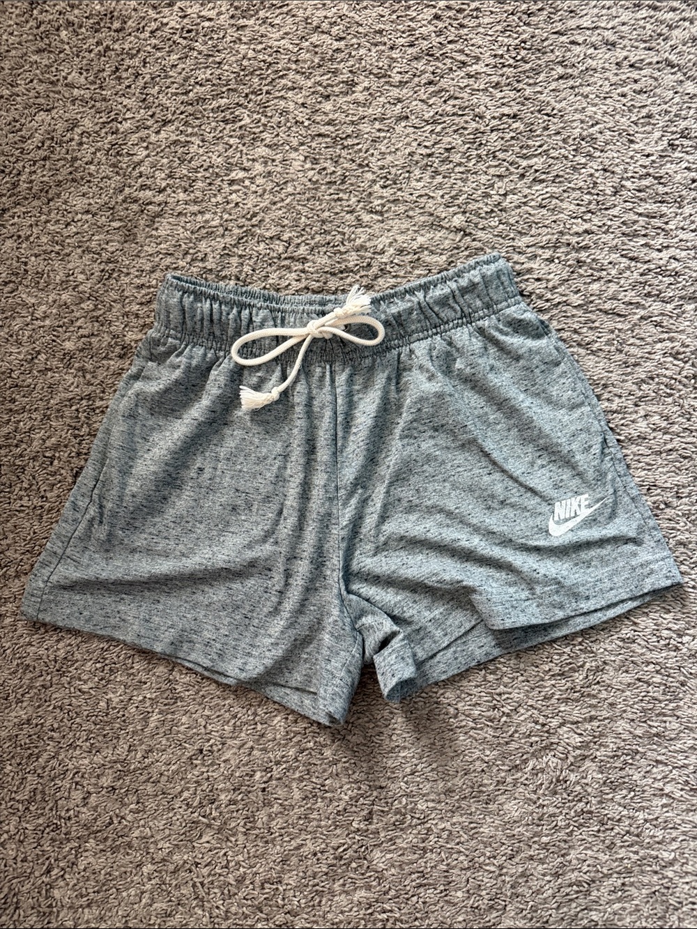 Nike Women's Gray Heather Athletic Drawstring Shorts
